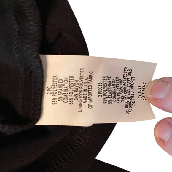 Laura Plus Elegant Black Layered Dress-V-Neck-Rhinestone Embellishment-Size24W - Picture 9 of 13